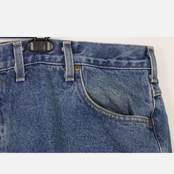 Carhartt Men's Size 46x30 Relaxed Fit Blue Denim Jeans B17-DST True to Size - Picture 5 of 7